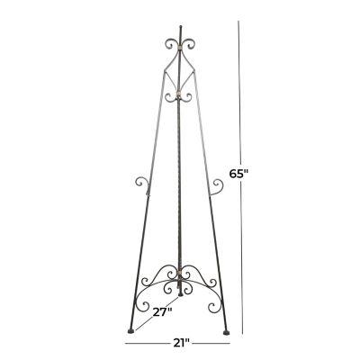 Image showing  Metal Tall Adjustable Scroll Display Easel with Gold Accents