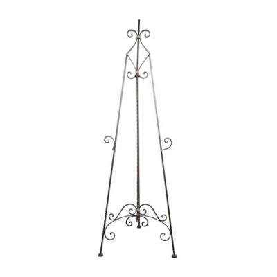Image showing  Metal Tall Adjustable Scroll Display Easel with Gold Accents