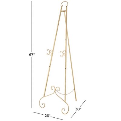 Image showing  Metal Large Adjustable 3 Tier Scroll Display Easel with Chain Support