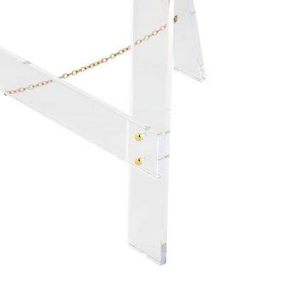 Image showing 6 th Harper & Willow Acrylic Plastic Adjustable 7 Tier Display Easel with Gold Metal Hardware and Chain Support