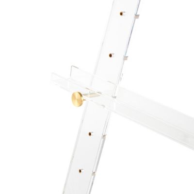 Image showing 7 th Harper & Willow Acrylic Plastic Adjustable 7 Tier Display Easel with Gold Metal Hardware and Chain Support