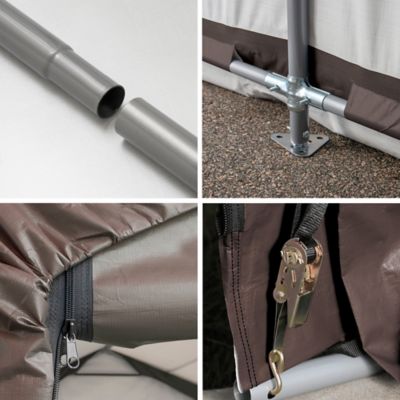 Image showing 9 th ShelterLogic 13 x 20 x 12ft. Alpine Barn Brown