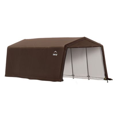 Image showing  10 x 20 x 8 ft. 3-in-1 Run-in Shelter Brown
