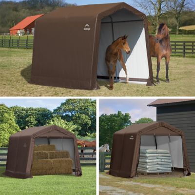 Image showing  10 x 10 x 8ft. 3-in-1 Loafing Shed