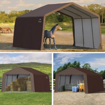 Image showing  12 x 12 x 8 ft. 3-in-1 Loafing Shed
