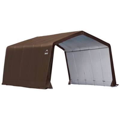 Image showing  12 x 20 x 8ft. 3-in-1 Run-in Shelter Brown