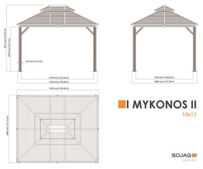 Image showing 5 th Sojag Mykonos 10 ft. x 12 ft. Gazebo