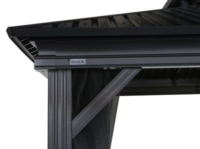 Image showing  Black Spun Polyester Curtains for 10 x 12 ft. Kiana Gazebo