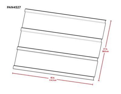 Image showing  Set of 8 Galvanized Corrugated Steel Roof Panels for DIY Shed, Garage, Carport, and Mobile Home Projects Eggshell