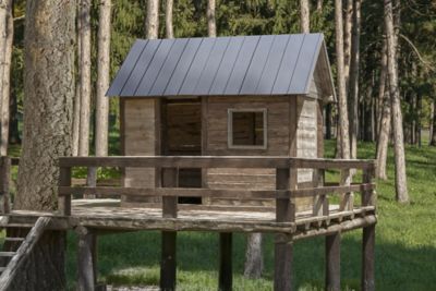 Arrow Set of 8 Galvanized Corrugated Steel Roof Panels for DIY Shed, Garage, Carport, and Mobile Home Projects Anthracite