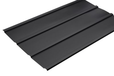 Image showing  Set of 8 Galvanized Corrugated Steel Roof Panels for DIY Shed, Garage, Carport, and Mobile Home Projects Anthracite
