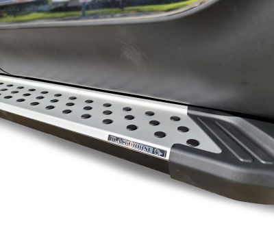 Image showing  Vortex Running Boards Silver Black 15-25 Jeep Renegade.