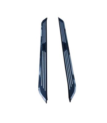 Image showing  Pinnacle Running Boards Black Silver 24-25 Toyota Grand Highlander.