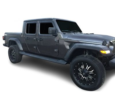 Image showing  OEM Replica Running Boards Black 20-25 Jeep Gladiator.