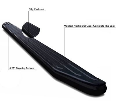 Black Horse Off Road Peerless Running Boards Black Black 15-25 Ford F-150 SuperCab