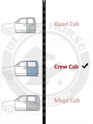 Image showing 4 th Black Horse Off Road Exceed Running Boards Black Silver 01-25 Chevy Silverado 1500 Crew Cab