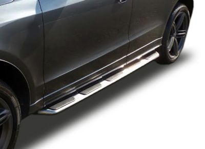 Image showing  OEM Replica Running Boards Silver Black 16-25 Audi Q7