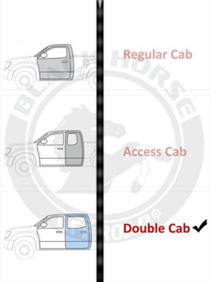 Black Horse Off Road Peak Running Boards Black 05-23 Toyota Tacoma Double Cab