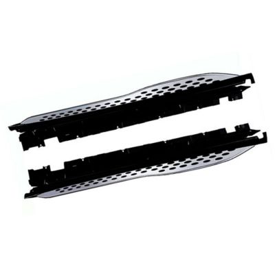 Black Horse Off Road OEM Replica Running Boards Silver Black 23-25 Mercedes GLC300