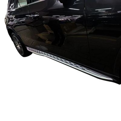 Image showing  OEM Replica Running Boards Silver Black 23-25 Mercedes GLC300