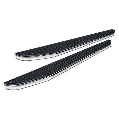 Black Horse Off Road Premium Running Boards Black Silver 09-25 Ford F-150 SuperCab