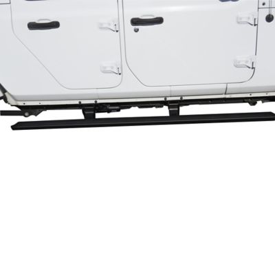Image showing 6 th Black Horse Off Road Elite Retractable Power Board Black 20-25 Jeep Wrangler