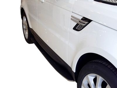 Image showing  OEM Replica Running Boards Silver Black 14-25 Land Rover Range Rover
