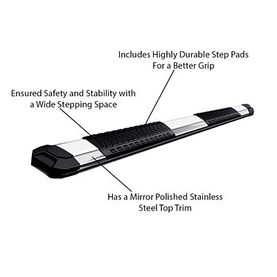 Image showing  Cutlass Running Boards Steel Black 15-25 Ford F-150 SuperCrew.