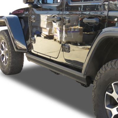 Black Horse Off Road Elite Retractable Power Board Black 12-18 Jeep Wrangler.