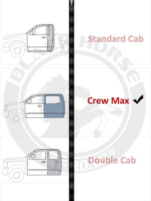 Image showing 7 th Black Horse Off Road Premium Running Boards Black Silver 22-25 Toyota Tundra CrewMax