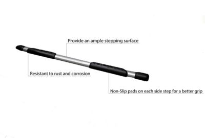 Image showing  OEM Replica Running Boards Silver Black 07-25 Toyota Tundra CrewMax