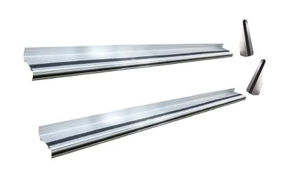 Image showing  Commercial Running Boards Silver 97-25 Chevy Express 1500