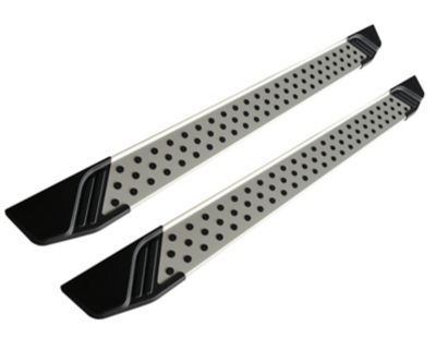Image showing  Vortex Running Boards Silver Black 18-25 Volkswagen Atlas