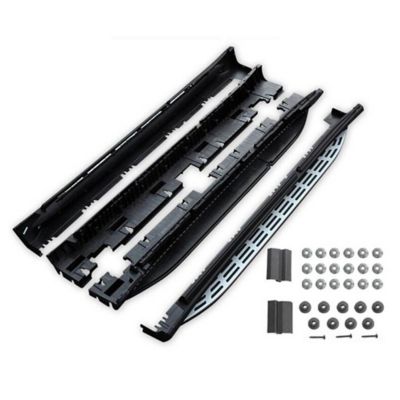 Image showing  OEM Replica Running Boards Silver Black 20-25 Mercedes GLS450.