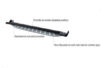 Image showing  OEM Replica Running Boards Silver Black 20-25 Mercedes GLS450.