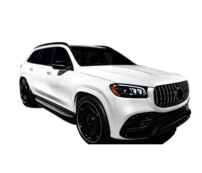 Image showing 7 th Black Horse Off Road OEM Replica Running Boards Silver Black 20-25 Mercedes GLS450.