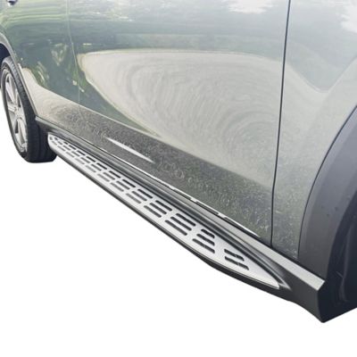 Image showing 9 th Black Horse Off Road OEM Replica Running Boards Silver Black 20-25 Mercedes GLS450.
