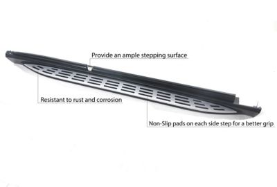 Image showing  OEM Replica Running Boards Silver Black 21-25 Mercedes GL350 4Matic.
