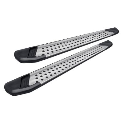 Black Horse Off Road Vortex Running Boards Silver Black 21-25 Ford Bronco