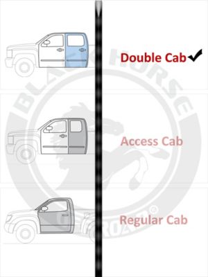 Image showing 5 th Black Horse Off Road Elite Retractable Power Board Black 22-25 Chevy Silverado 1500 Double Cab.