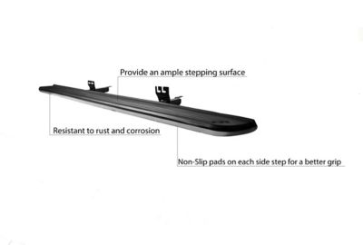 Image showing  OEM Replica Running Boards Silver Black 03-25 Land Rover Range Rover.