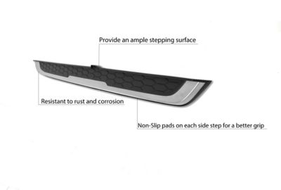 Image showing 4 th Black Horse Off Road OEM Replica Running Boards Silver Black 17-25 Honda CR-V.