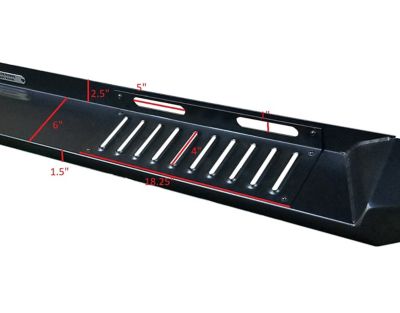 Image showing  Armour Steel Running Boards Black 15-25 Chevy Colorado Crew Cab.