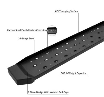 Image showing  Spartan Running Boards Black 14-25 Ram ProMaster 1500, SR-DOR303285