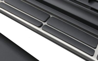Image showing  OEM Replica Running Boards Silver Black 11-25 Porsche Cayenne.