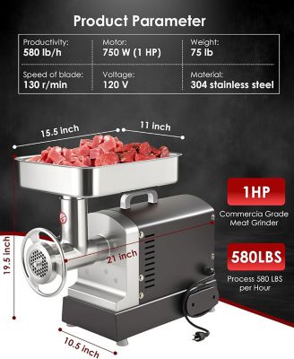 Image showing 8 th TooGooD #22 Commercial Electric Meat Grinder Machine