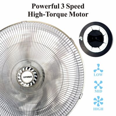 Image showing  18 in. Industrial Grade High Velocity Oscillation Wall Fan