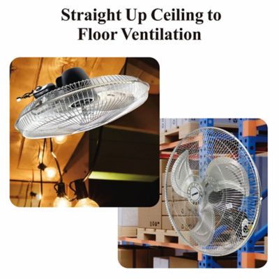 Image showing 7 th Optimus 18 in. Industrial Grade High Velocity Oscillation Wall Fan