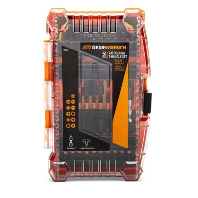 Image showing 5 th GEARWRENCH 51 pc. 1/4 in. Hex Micro Bit Set with Ratcheting T-Handle