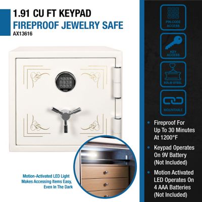 Image showing 8 th Barska 1.91 cu. ft Keypad Fireproof Jewelry Safe